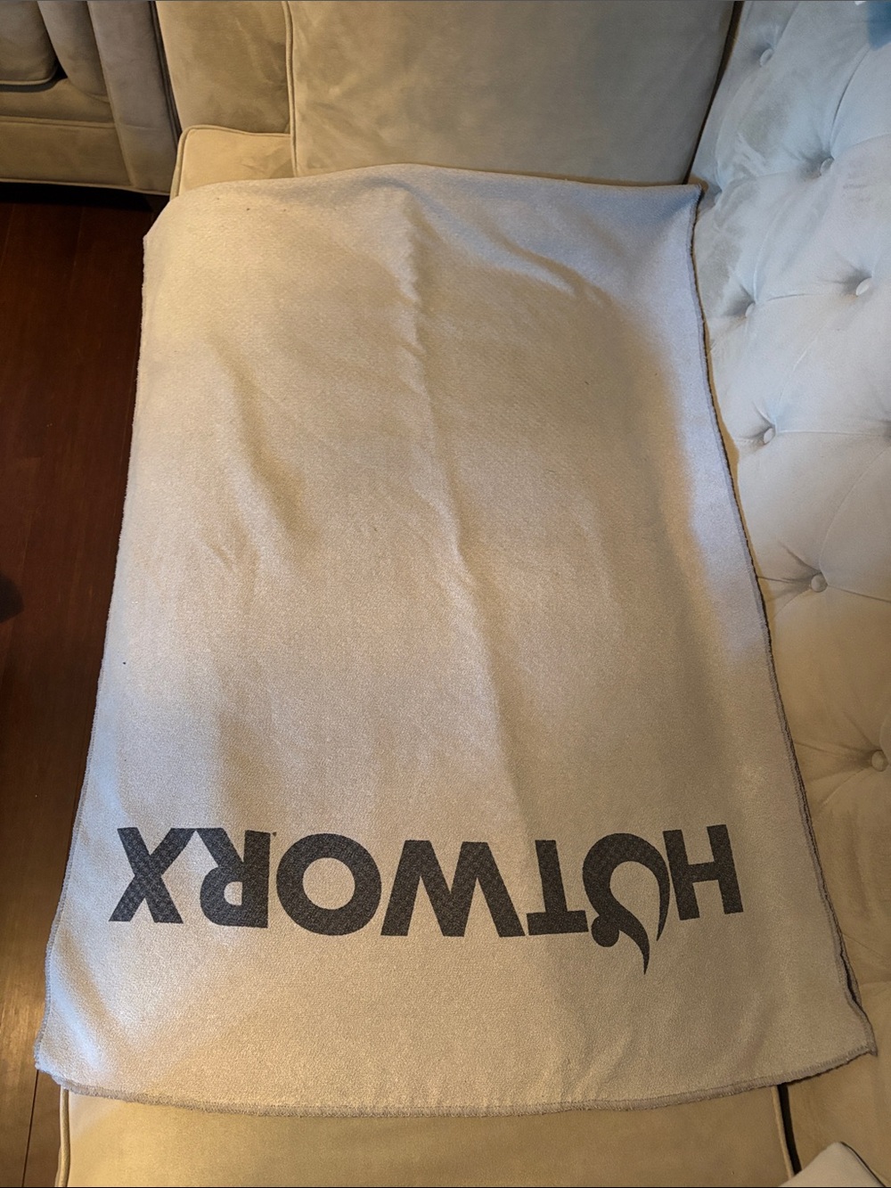 Hotworx grey yoga mat Towel
